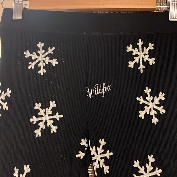 Wildfox intimates snowflake ❄️ comfy waffle joggers - Picture 3 of 5